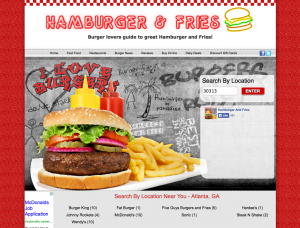 hamburgerandfries.com screenshot